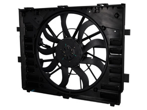 Luchtkanaal waterradiator met ventilator. Porsche 958 Cayenne >>2014 - 95810606140, 95810606130, 95810606131, 958121203A
